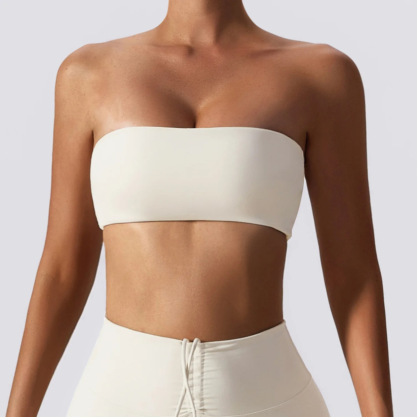 Strapless Sports Bra Gym Crop Top Women Quick-Drying Yoga Clothes Women Tube Bra Fitness Chest Wrap Underwear Workout Bra Female