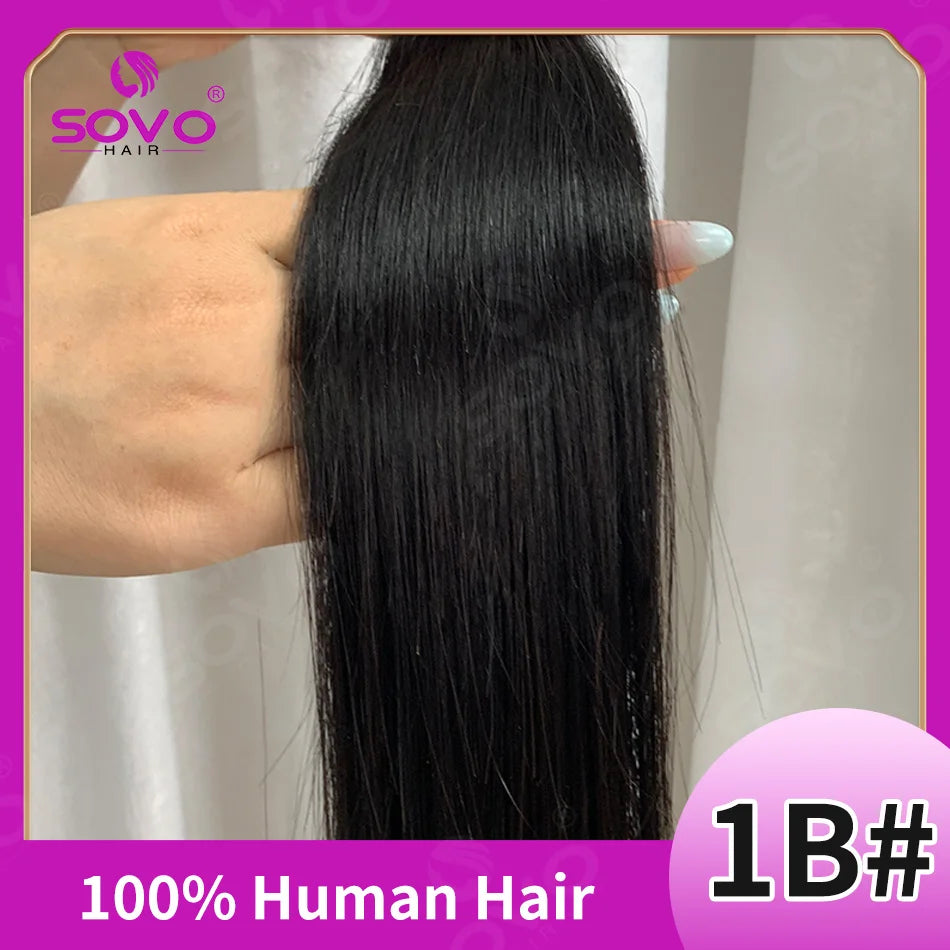 SOVO Tape in Hair Extensions 100% Remy Human Hair 20 Inch  20pcs  Balayage Skin Weft Tape in Extensions  12-26 inch