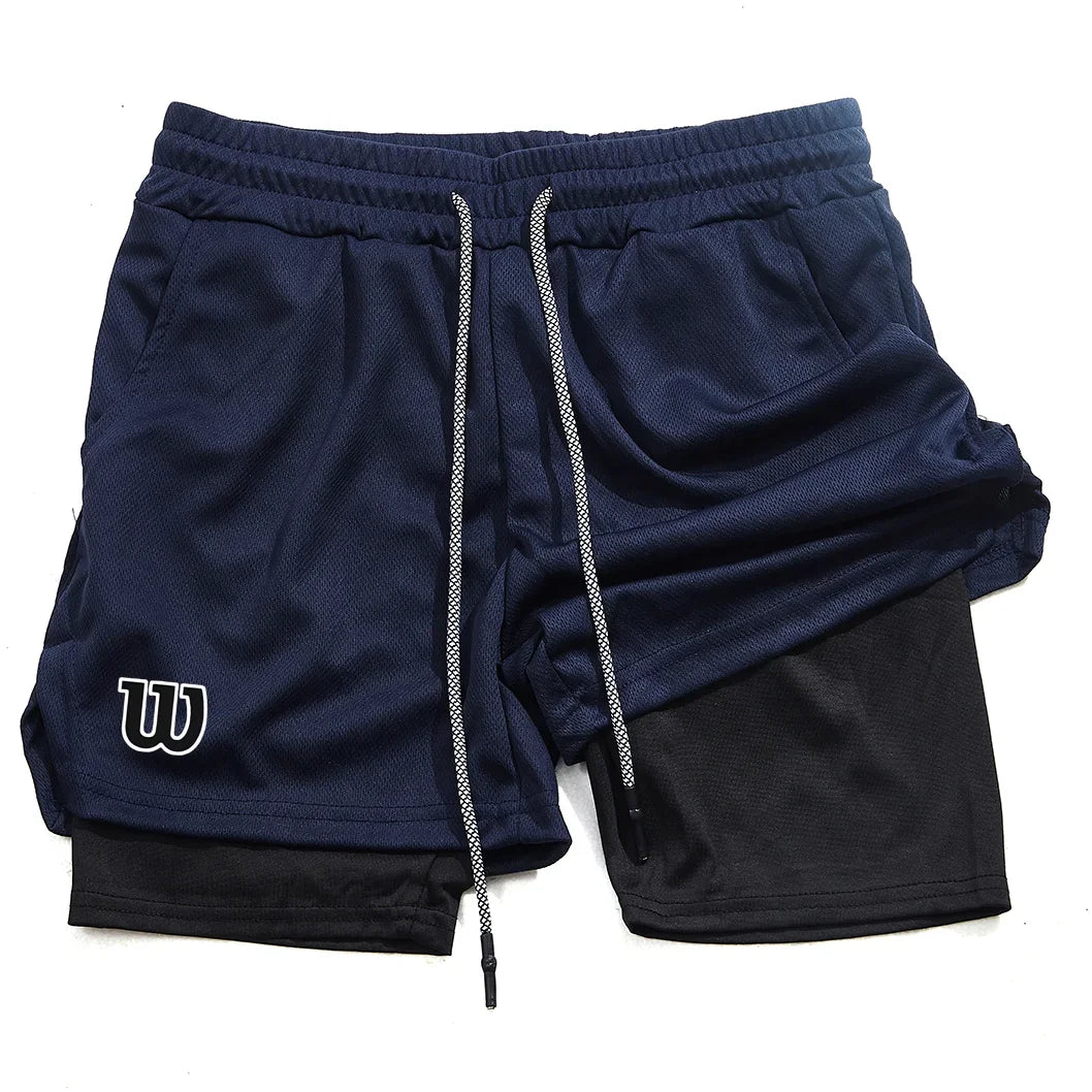 2026 New Men's Sports Shorts Summer Shorts Breathable Tennis Jogging Double-Layer Shorts Fast Drying Badminton Shorts