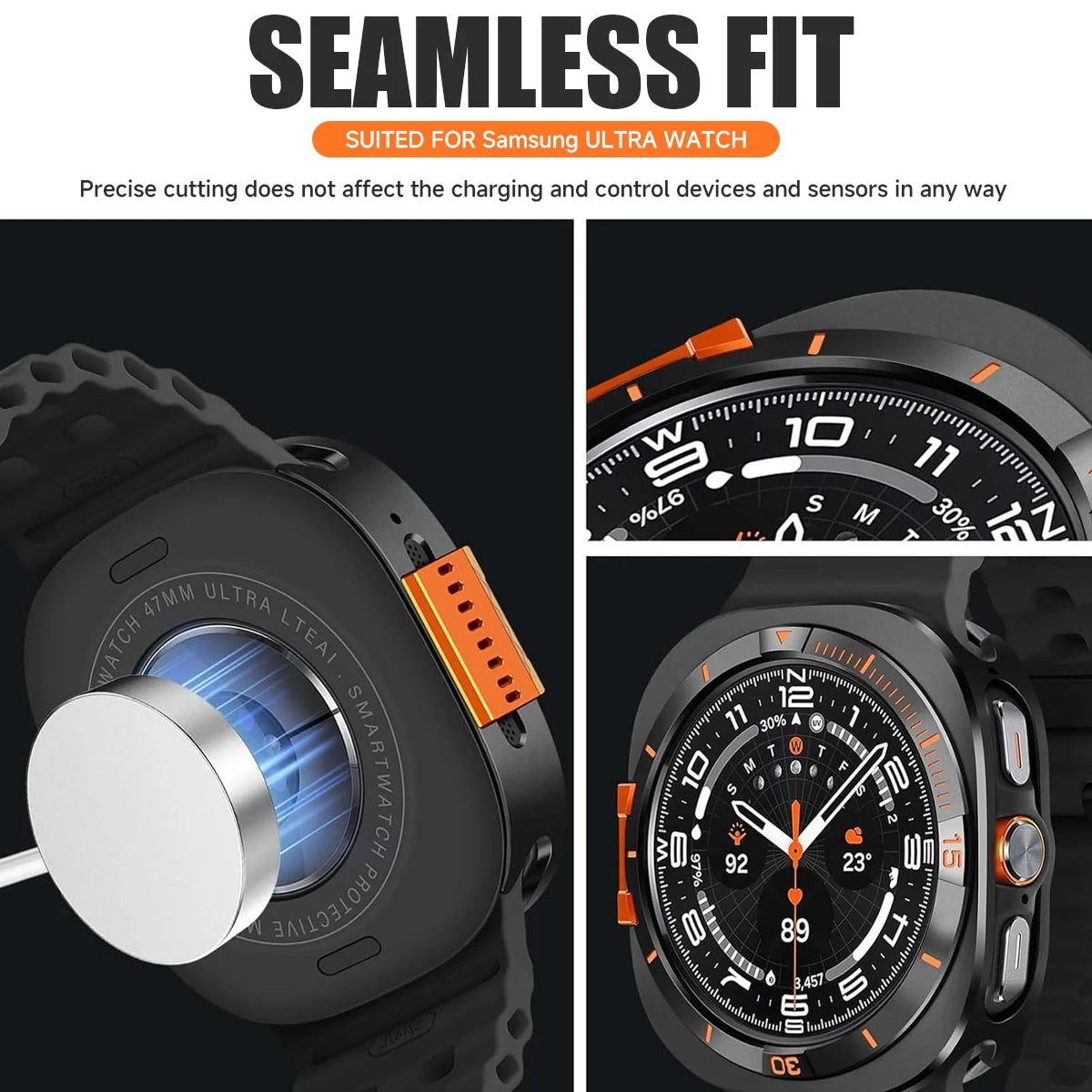 Metal Alloy Protective Case for Samsung Galaxy Watch Ultra 2025 47mm Hard Bumper Cover for Galaxy Watch 7 Ultra 47mm Accessories