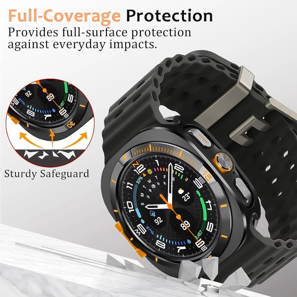 Metal Alloy Protective Case for Samsung Galaxy Watch Ultra 2025 47mm Hard Bumper Cover for Galaxy Watch 7 Ultra 47mm Accessories