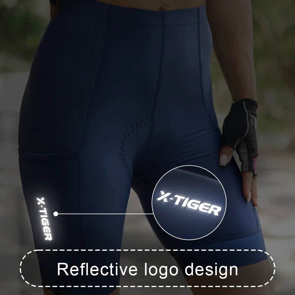 X-Tiger Cycling Shorts Bike Tights Pro Bicycle Shorts Breathable Lycra Sports Women MTB Road Biking Shorts 7 Hours Riding