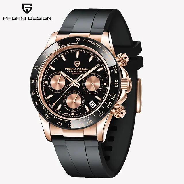 PAGANI DESIGN New VK63 Quartz Watch 40mm Men Wristwatch Chronograph Stainless Steel Waterproof Clock Top Brand Gift Watches Man