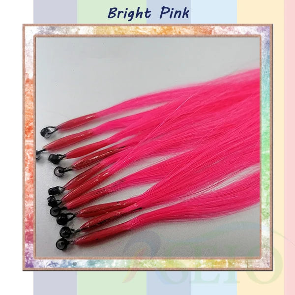 RESIO Color  8D Tip Hair Extensions 100% Real Human Hair Microbeads Extensions Color Purple Blue Pink Gray 18-20inch 0.5g/Strand