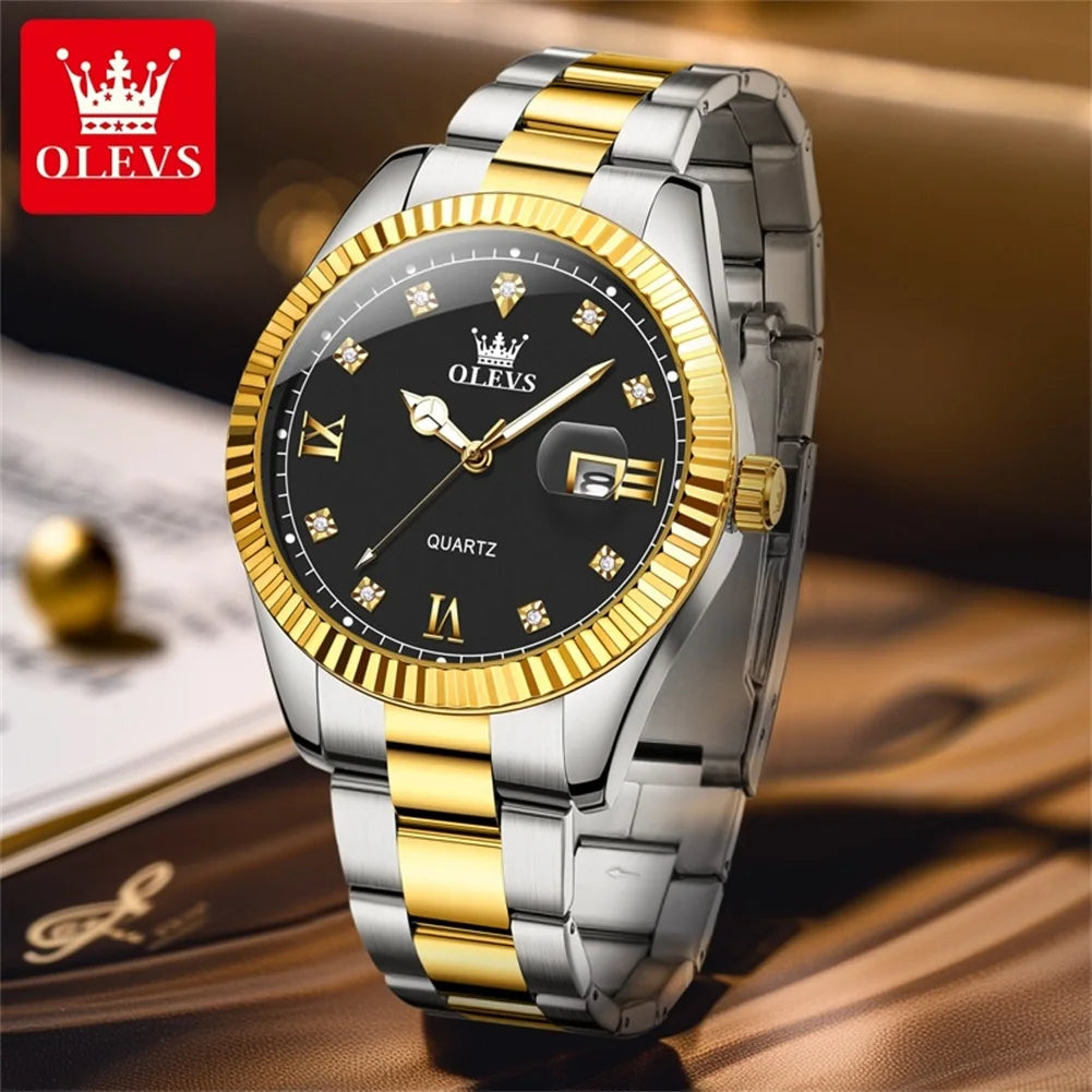 OLEVS Brand Men's Watch Calendar Quartz Watch Waterproof Business 3623