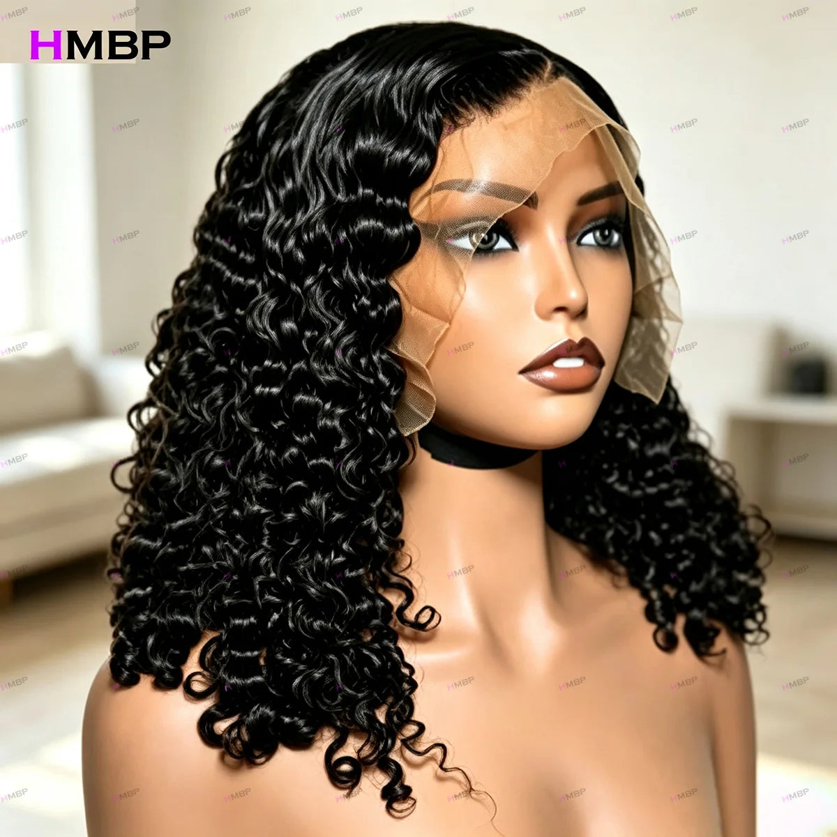 7x7 HD Lace Frontal Water Wave Curly Human Hair Wigs Pre Plucked Natural Hairline Ready to Wear Natural Soft For Women Daily Use
