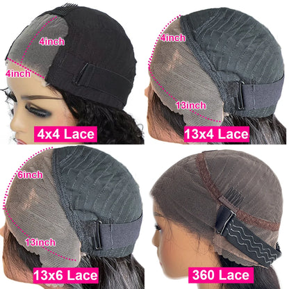 Glueless Wig Pre Plucked Hairline Loose Deep Wave 9x6/13x4 HD Lace Frontal Wig 400 Density Deep Water Wave Curly Human Hair Wig