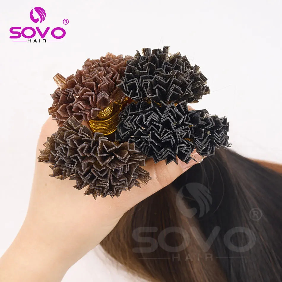 V Tip Hair Extensions Real Human Hair Keratin Human Hair Extensions  Natural Hair Italy Keratin Glue Machine Remy Hair 50 Strand