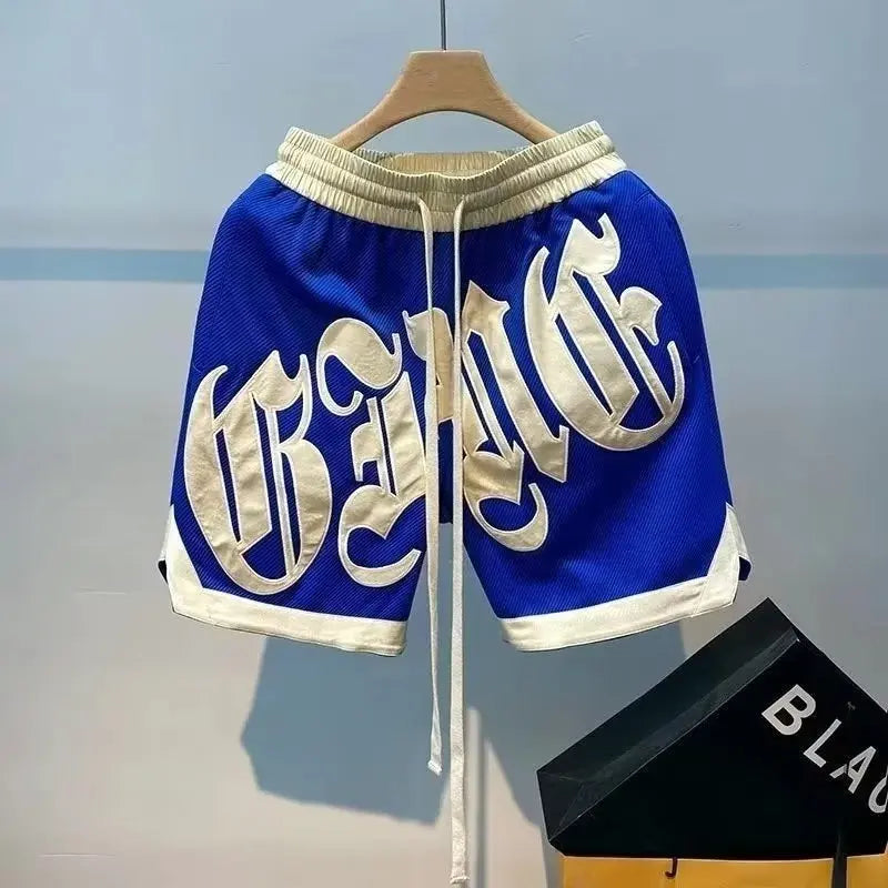 Summer Kid Basketball Shorts American Street Sports Pants Casual Men's Clothing High Quality Embroidered Shorts Outdoor Fashion