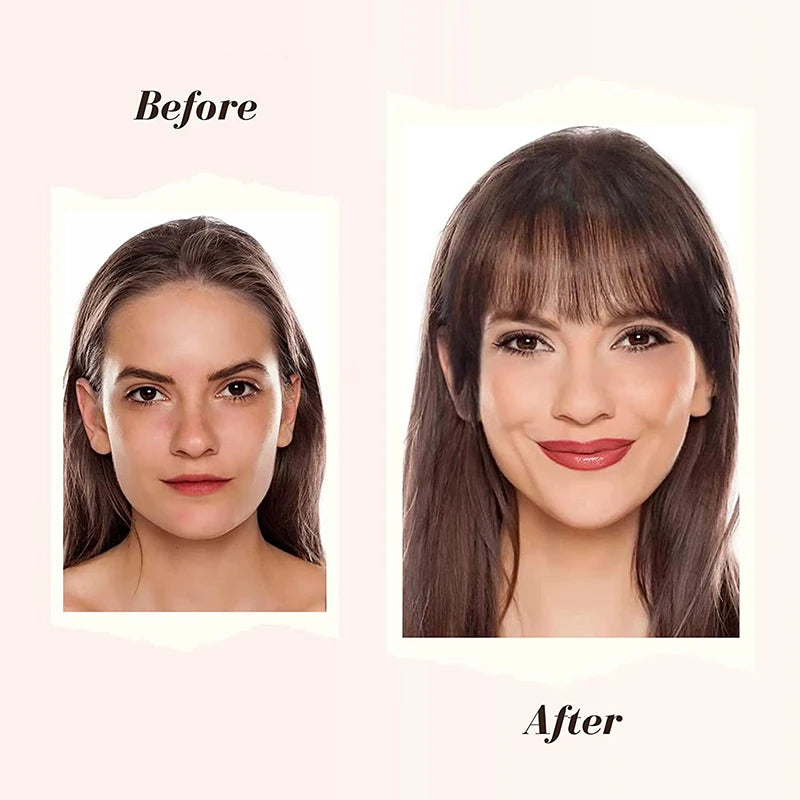 Synthetic Hair Clip In Bangs Brown Colored Invisible Front Fringes Clip in Hair Air Bangs Natural Black Fake Hair Bangs For Girl