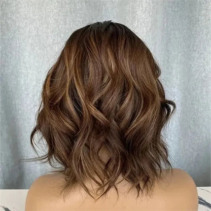 Full Density #27 Honey Blonde Brown Wig Human Hair 13x6 Human Hair Lace Frontal Wig 13x4 Lace Front Human Hair Wig Curly Wigs