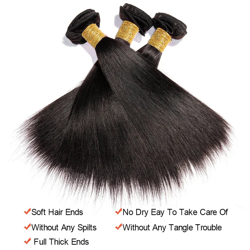 12A Raw Hair Indian Straight Bundles 100% Virgin Human Hair Bundles 1/3/4 PCS Bundles Short Straight Weave Hair Extensions