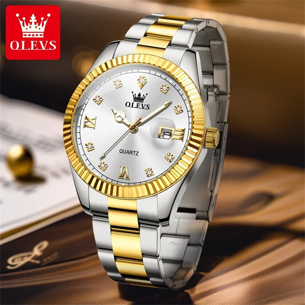 OLEVS Brand Men's Watch Calendar Quartz Watch Waterproof Business 3623