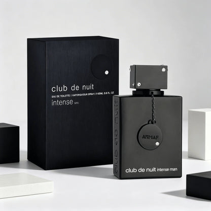 Armaf Club de Nuit Intense Man EDT Perfume For Men Crisp Bergamot Citrus Pine Woody Smoky Aroma Long Lasting Matte Black Square Bottle With Diamond-studded Cap Night Party Dating Present