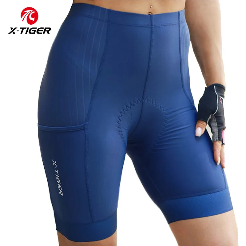 X-Tiger Cycling Shorts Bike Tights Pro Bicycle Shorts Breathable Lycra Sports Women MTB Road Biking Shorts 7 Hours Riding