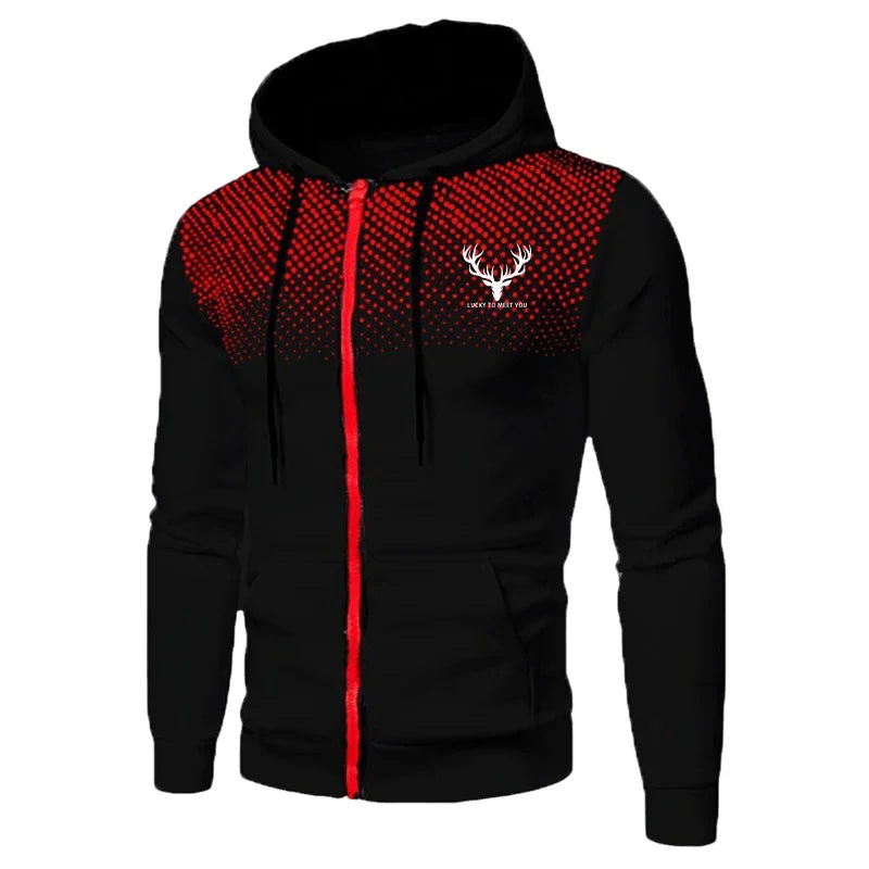 2026 New Arrival Men's Set Zipper Hoodies and Black Sweatpants Autumn Winter Daily Casual Fashion Sportswear Outdoor Jogger Suit