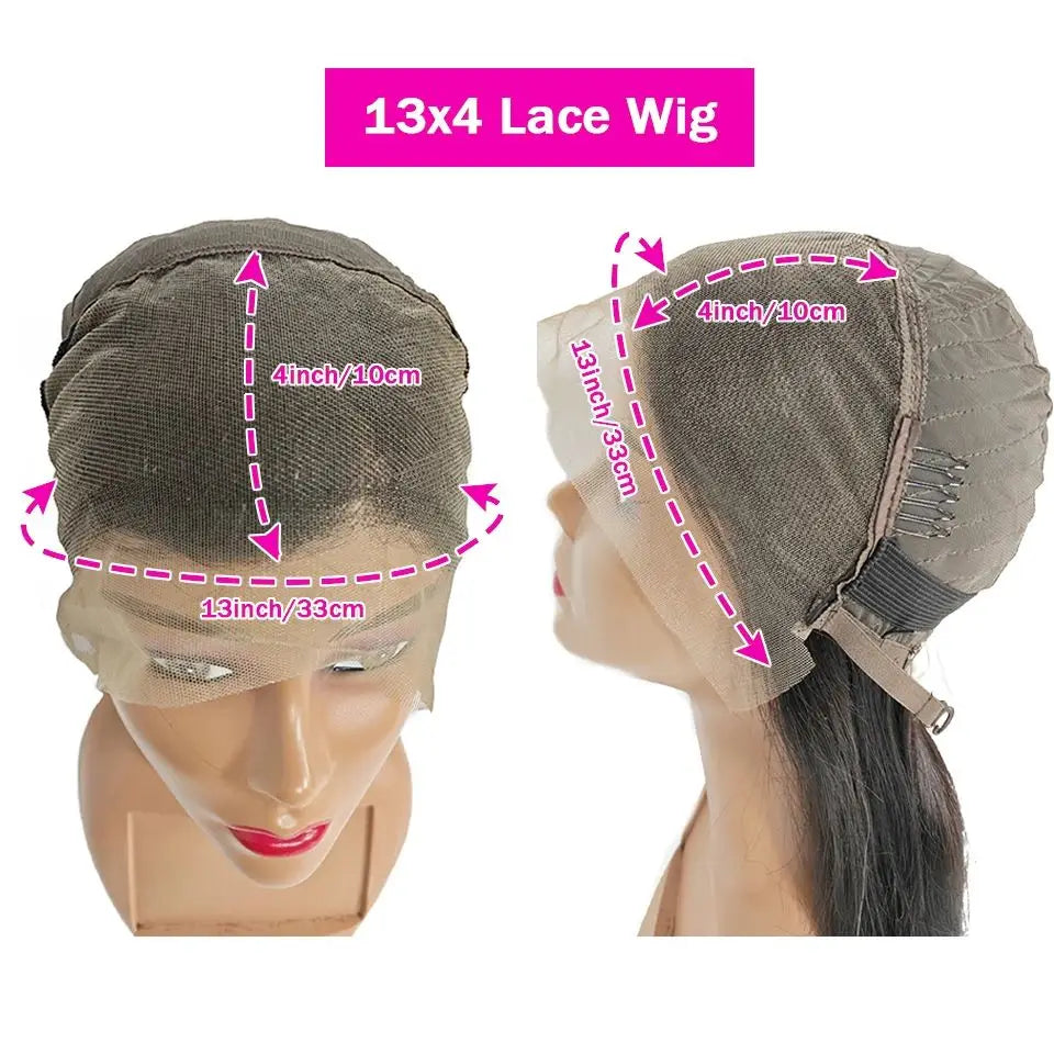 Wet And Wavy Lace Frontal Wig Short Bob Wig Pre Plucked #4 Deep Wave Full Virgin Human Hair Bob Brown Lace Front Wigs Bob Human Hair  Multi Part Pre Plucked with Baby hair