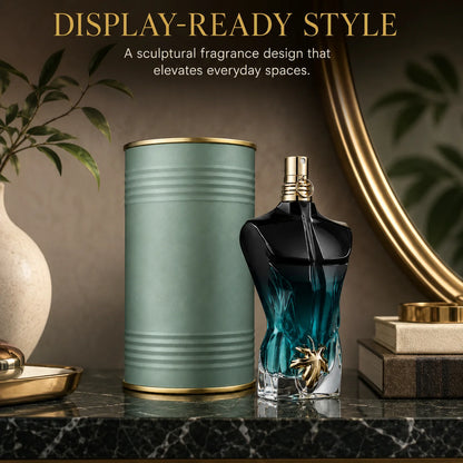Premium Luxury Black Blue Torso Men Perfume 100ml 3.4oz CologneSpray Fresh Aquatic Scent Masculine LongLasting Metal Tin Gift Box