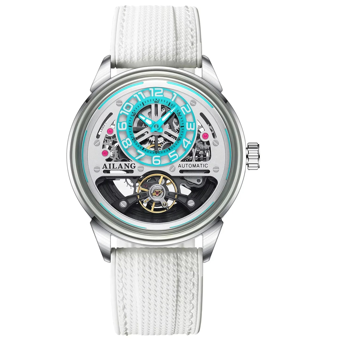 Ailang new automatic mechanical men's watch waterproof skeleton tourbillon luminous fashion men's watch
