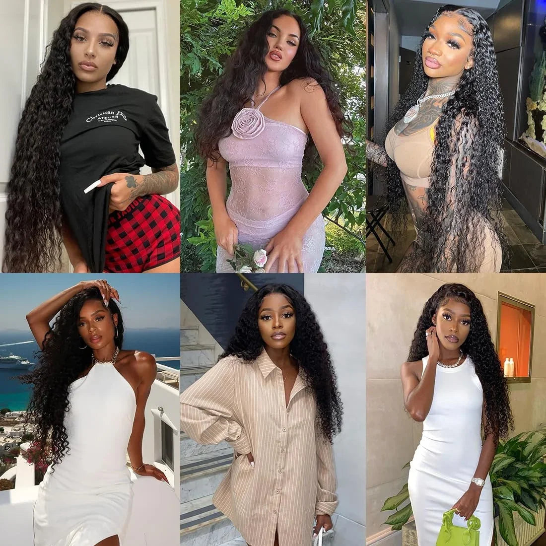 MYLOCKME Glueless Wigs Human Hair 6x4 Curly Wave Lace Closure Wigs Deep Wave 9x6 5x5 Lace Closure Wig Pre Cut Curly Human Hair Water Wave 200%