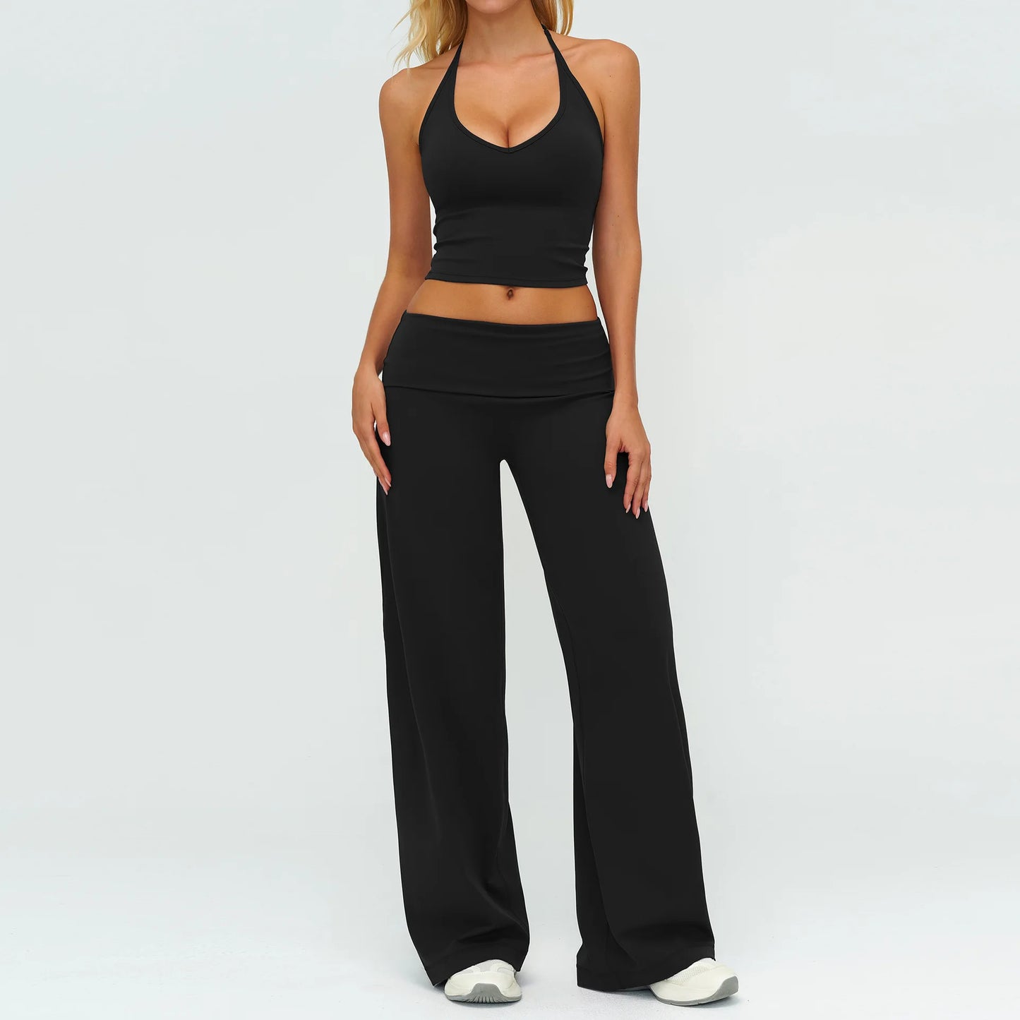 BIANHUI Women's Tracksuit Yoga Set Loose Casual Women Outdoor Sports Long Sleeve 2/3 Piece Set Sportswear Woman Gym Clothes