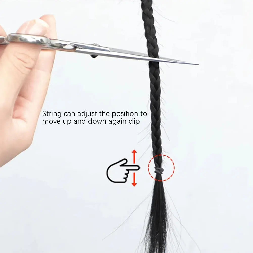 1/2PCS Hair Extension Braided Ponytail Fashion Long Twist Braided Ponytail Synthetic Extension Hair Accessories Hip Hop Y2K Girl