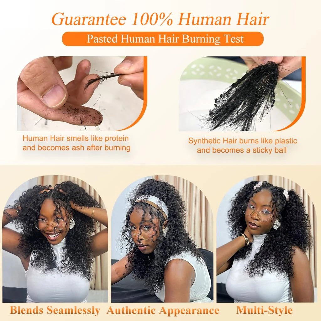 Geeta 100% Human Hair Feather Crochet 12A 240g 300g Deep Wave Pre-Separated Feather Crochet Invisible Crochet Hair Extensions