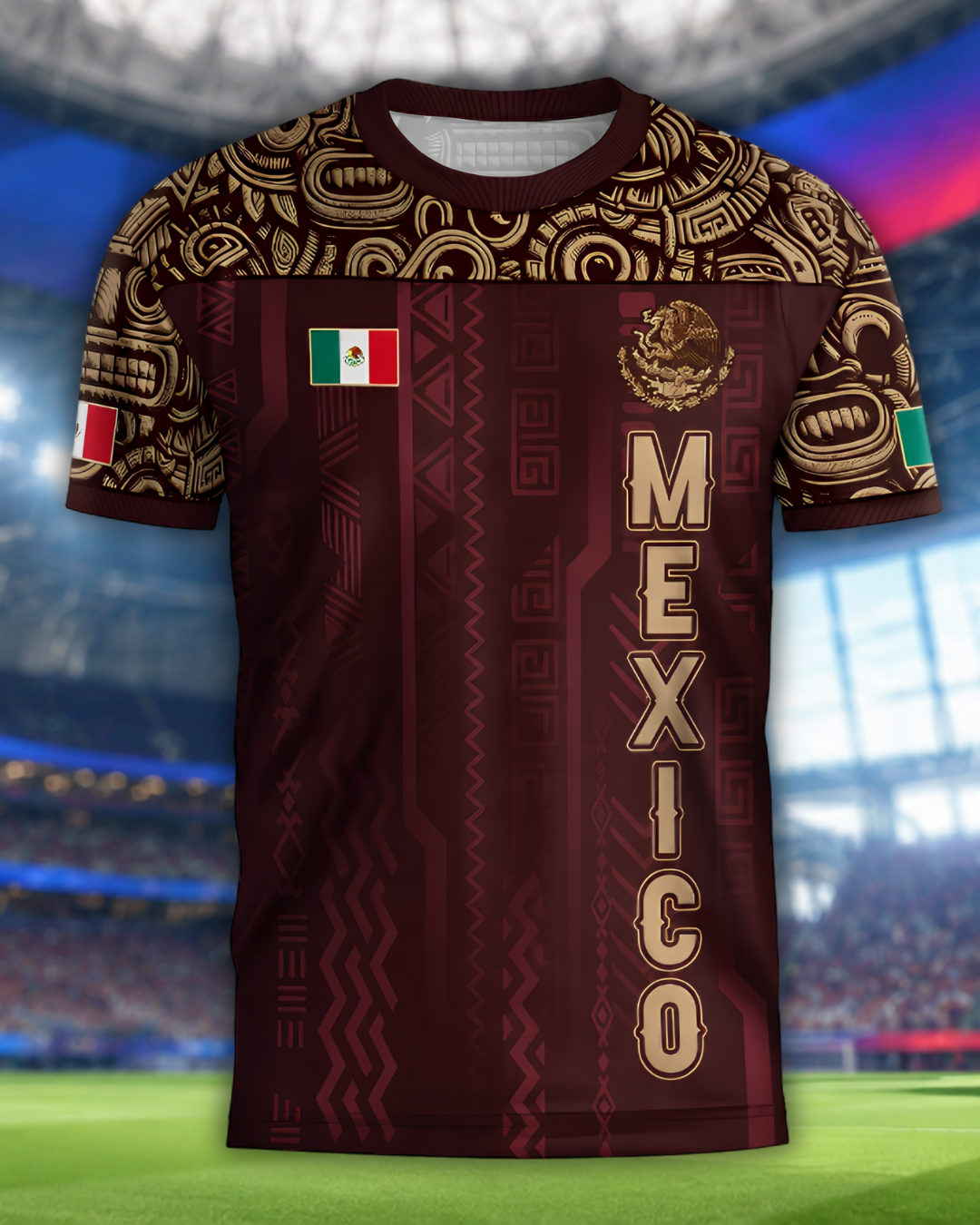 2026 Mexico National Flag Print T Shirt Men women 3D Eagle Pattern Short Sleeve Tees Outdoor Football Sports Clothes Casual Tops