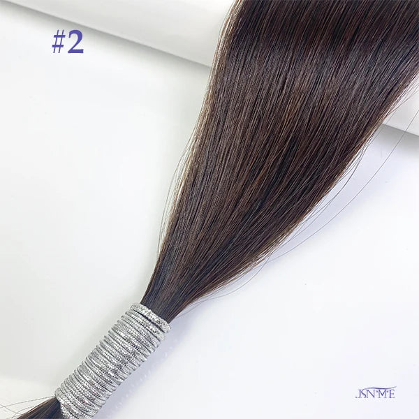 JSNME Bulk Human Hair Extensions 100% Real Human Hair Extension Straight 50g Black Brown Blonde 613 Color For Salon 14"-26" Inch
