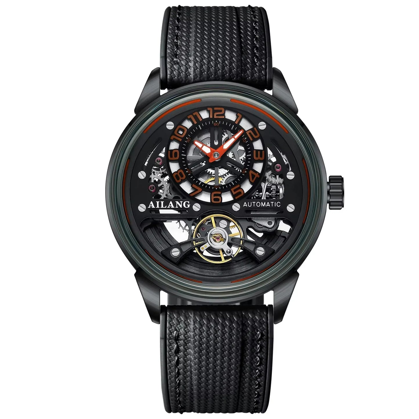 Ailang new automatic mechanical men's watch waterproof skeleton tourbillon luminous fashion men's watch