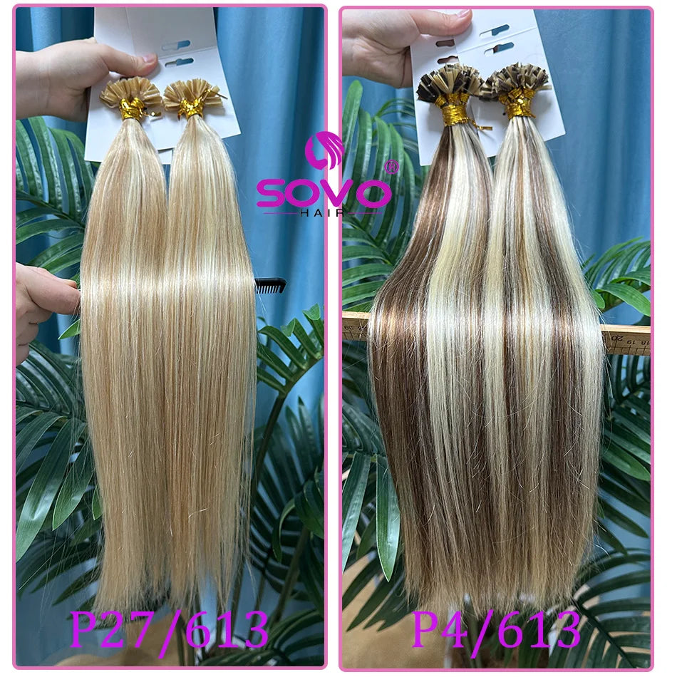V Tip Hair Extensions Real Human Hair Keratin Human Hair Extensions  Natural Hair Italy Keratin Glue Machine Remy Hair 50 Strand