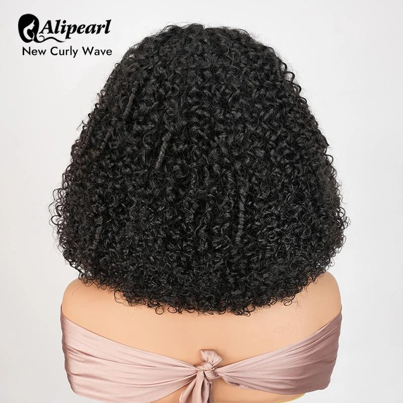 Alipearl Hair New Curly Wave Wig Glueless Pre Bleached Pre Cut 7x5 Ready To Go Closure Wig Human Hair With Pre Plucked Hairline