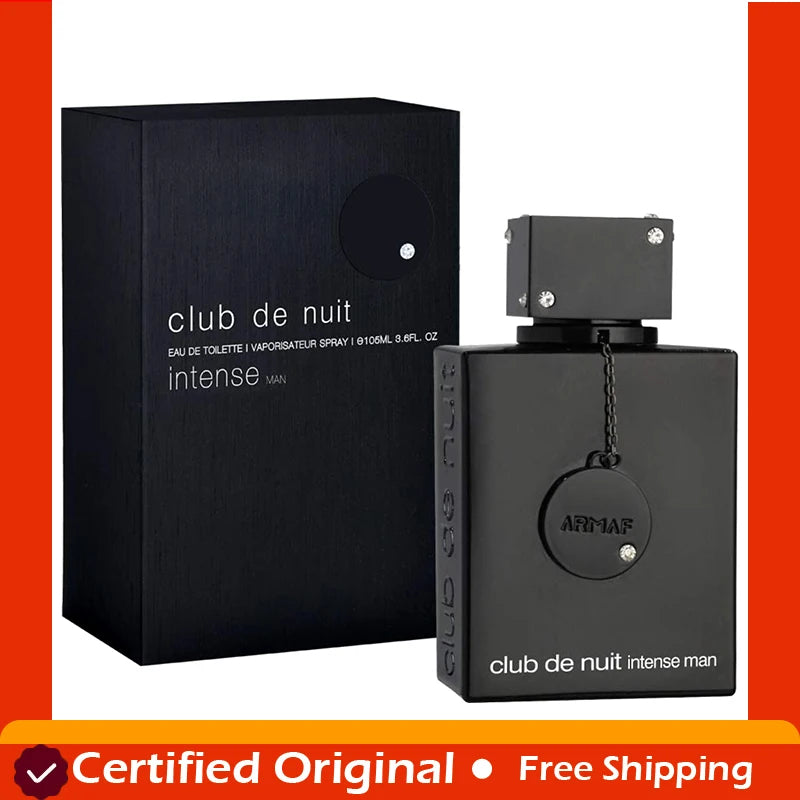 Original Arabic Perfume ARMAF club de nuit intense Man EDT Men New in Box, Black , 3.6 Fl Oz long lasting fragrance Cologne Persistence Pheromone Portable