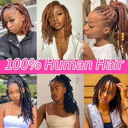 20strands/pack 0.6cm Thickness Tip Blonde 100% Real Human Hair Dread Lock Extensions Full Handmade Permanent Extension Bundles