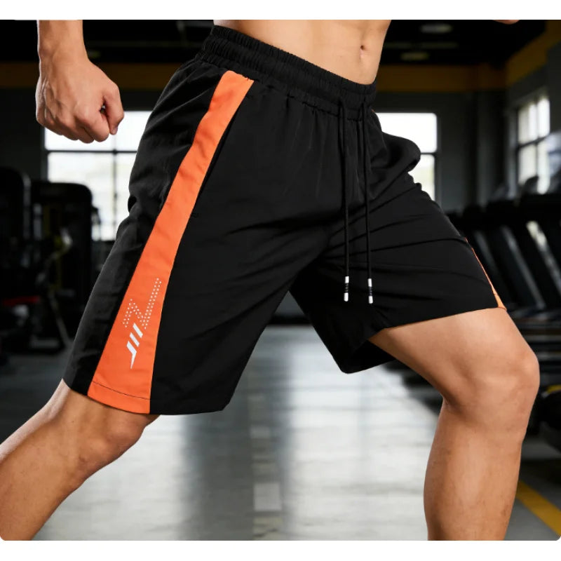 Men's Quick Dry Athletic Shorts Breathable Lightweight Running Shorts Elastic Waist Drawstring Casual Sports Shorts for Gym Work