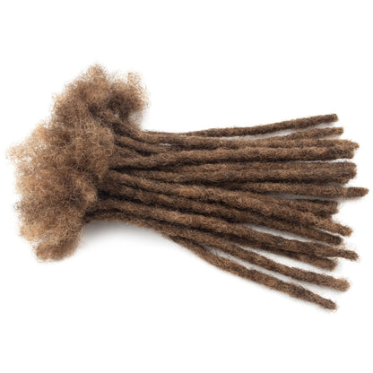 20strands/pack M4&30 Human Hair Dreadlocks Extensions Full Handmade 0.6 cm Thickness 100% Real Hair Locs Extensions for Kids