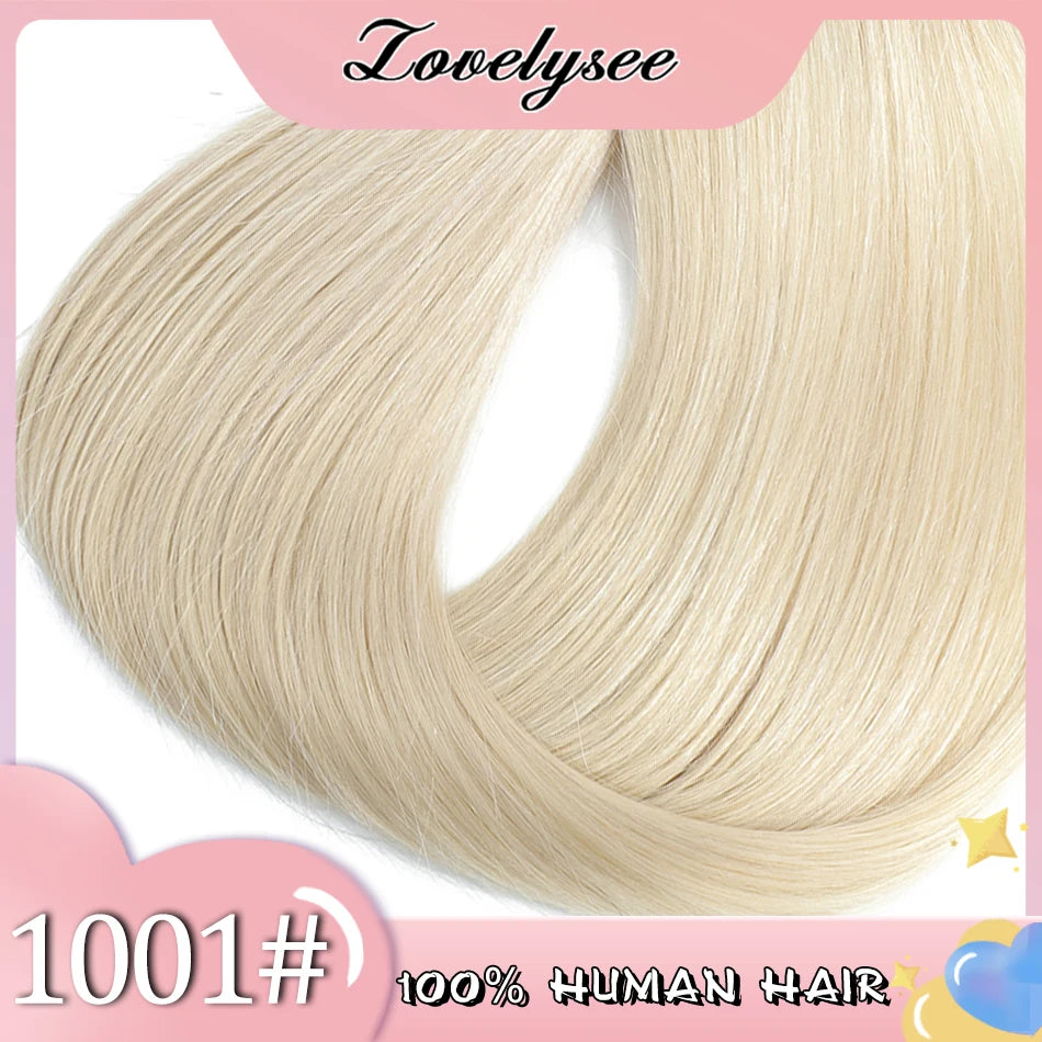 Lovelysee 3/4 Half Wig Human Hair With Clip in Hair Extensions Silky Straight Remy Hair Brown Color Soft 150% 180% Wig For Women
