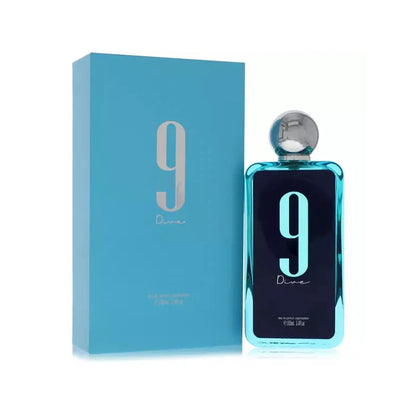 Afnan 9 AM Dive Unisex Eau De Parfum, Aromatic Aquatic Fragrance Women and Men Valentine's Day Gift ,3.4 Fl. Oz