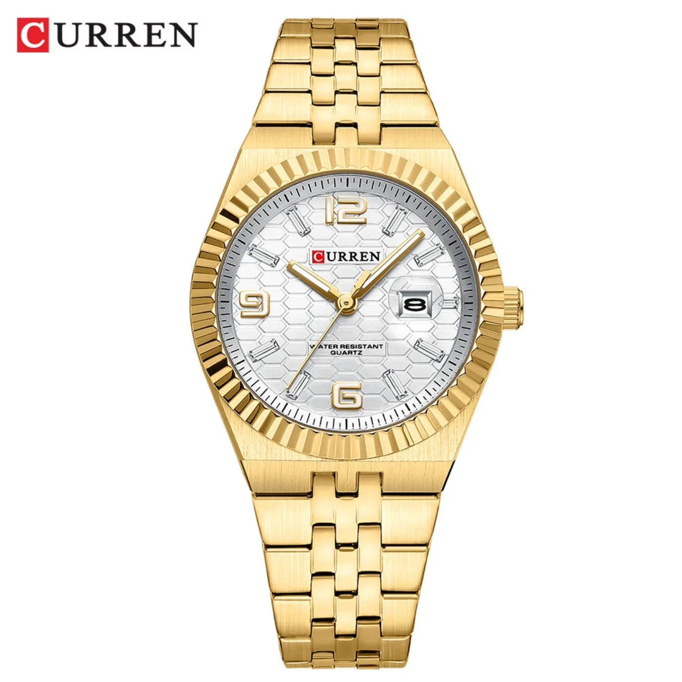 CURREN Women's Watch Analog Quartz Waterproof Ladies Wrist Watches with Date Dainty Fashion Luxury Stainless Steel Watch