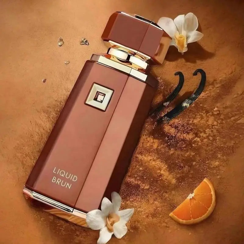 Liquid Brun Eau de Parfum Spray by Fragrance World French Avenue 3.4 Oz for Men - Warm Spicy & Woody Scent with Bourbon Vanilla & Musk Notes