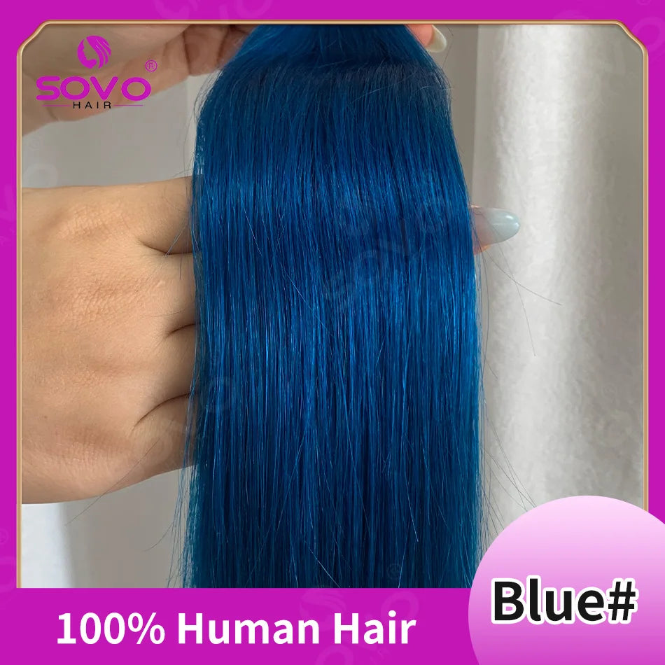 SOVO Tape in Hair Extensions 100% Remy Human Hair 20 Inch  20pcs  Balayage Skin Weft Tape in Extensions  12-26 inch