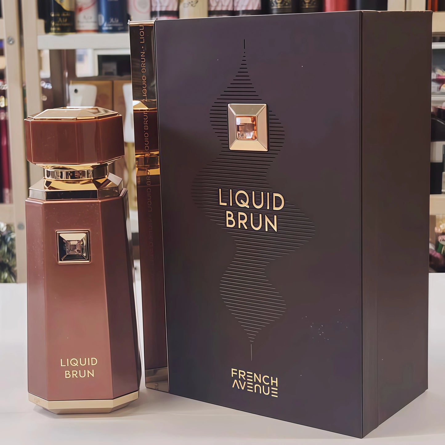Liquid Brun Eau de Parfum Spray by Fragrance World French Avenue 3.4 Oz for Men - Warm Spicy & Woody Scent with Bourbon Vanilla & Musk Notes