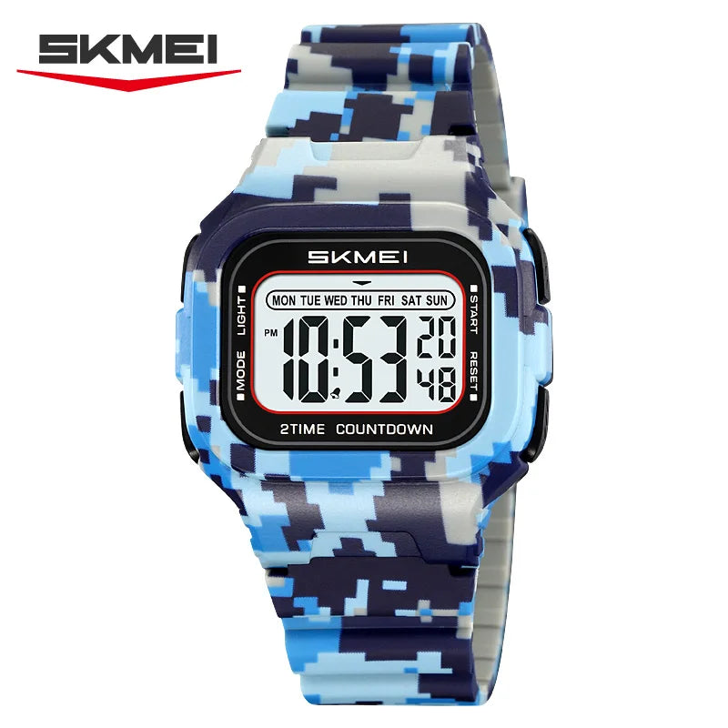 SKMEI 2343 Military Digital Watch Sports Shockproof Waterproof Multi Functional Men's Watch LED Display Alarm Clock Reloj Hombre