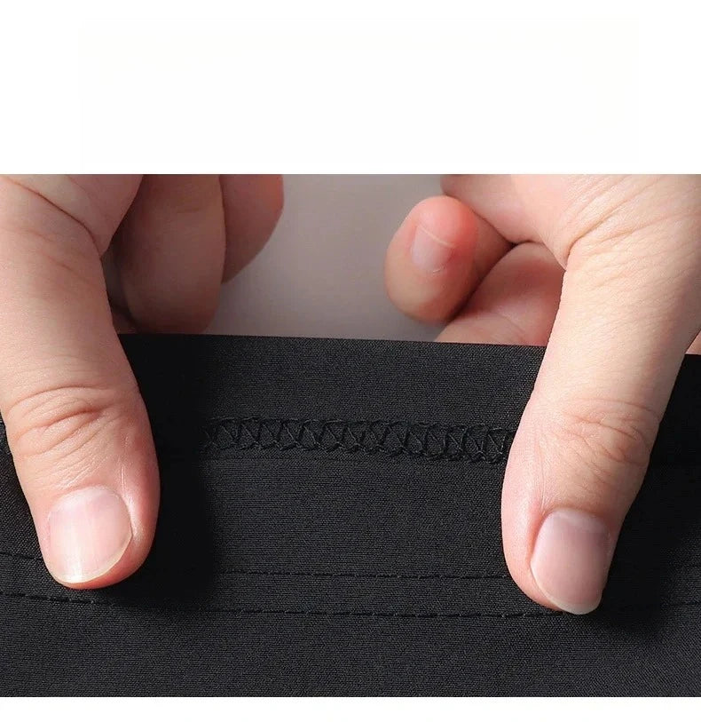 Quick-drying Skinny Pants for Men, Summer Ice Silk Sun-protective Base Fitness Shorts, High-elasticity Sports Suit for Running