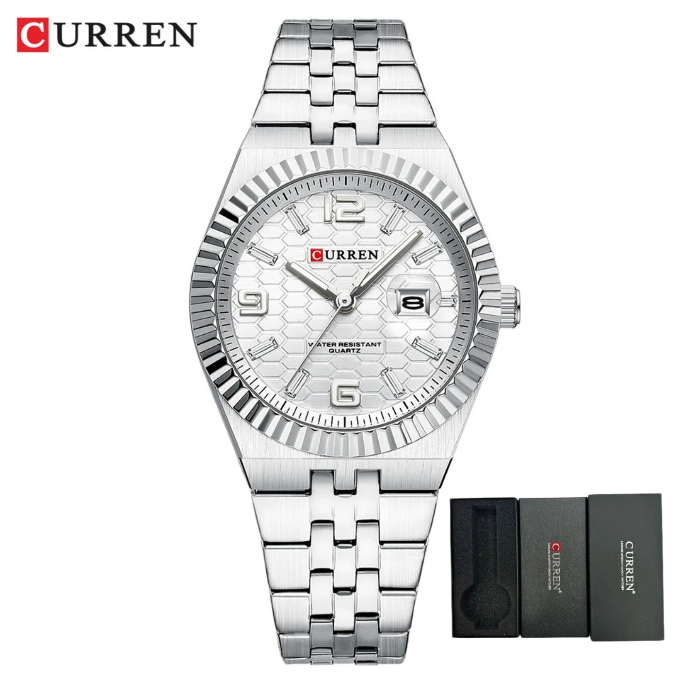 CURREN Women's Watch Analog Quartz Waterproof Ladies Wrist Watches with Date Dainty Fashion Luxury Stainless Steel Watch