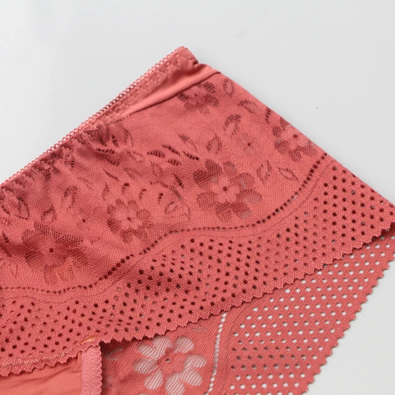 DaiNaFang New Plus Size Underwear Women Sexy Transparent Lace Modal Cotton Panties High Waist Large Lingerie