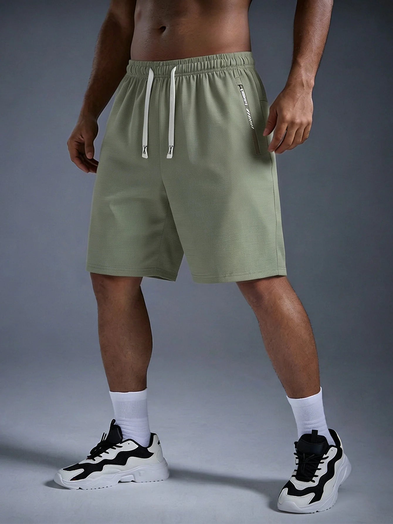 Summer Men's Clothes Basketball Shorts Ice Silk Stretch Running Pants Y2k Clothing Male Sports Man Sneakers Gym Short Anime Sea