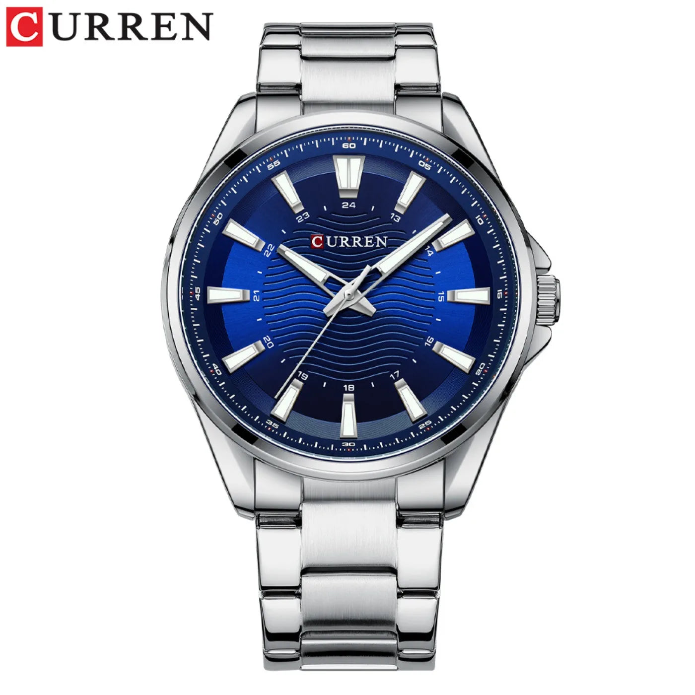 CURREN Classic Simple Stainless Steel Quartz Wristwatches Fashion Brand Men's Watches with Luminous Hands Gifts