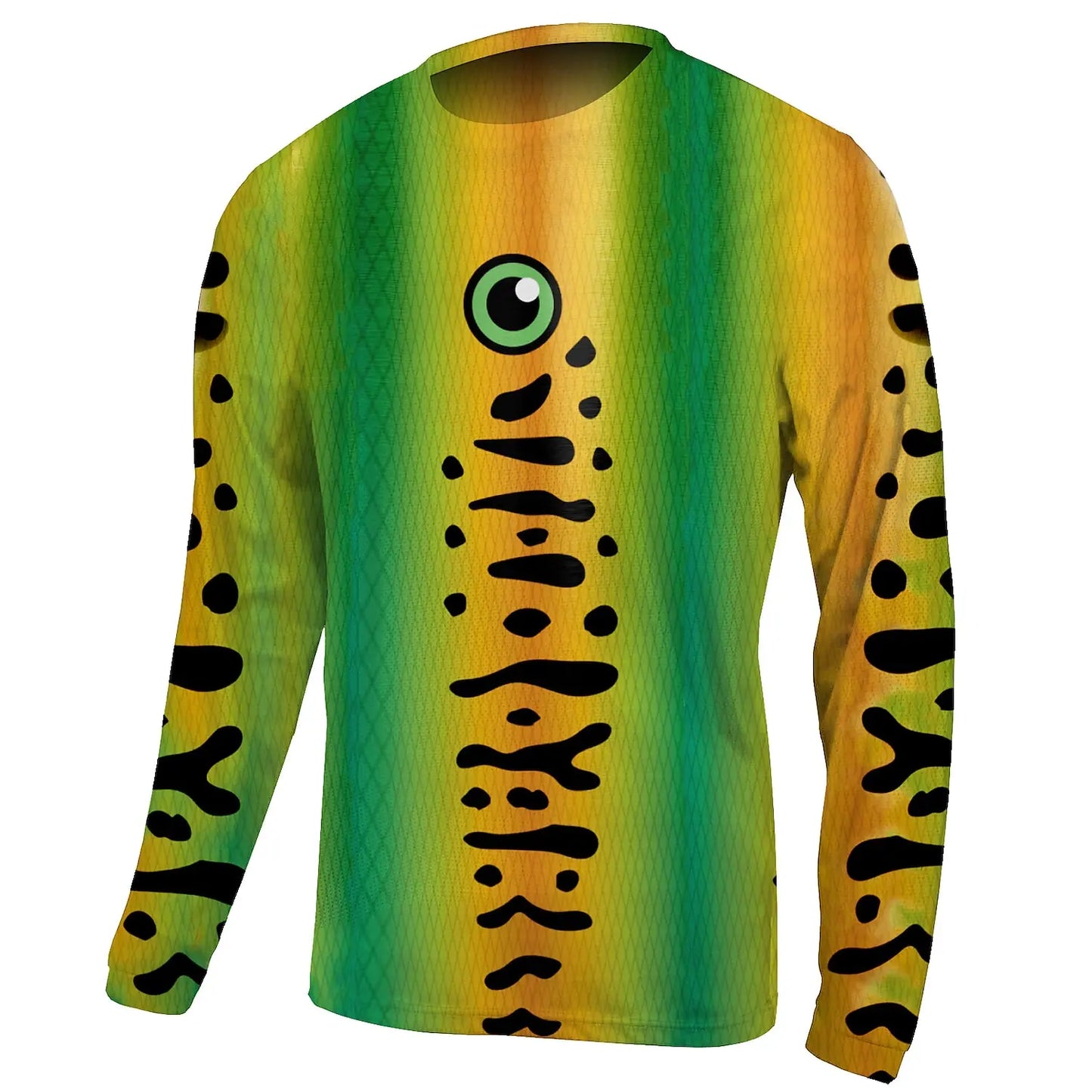 Men's Spring and Summer Outdoor Fishing Long Sleeved Anti UV Breathable Quick Drying Fishing Top