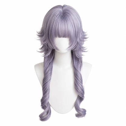 Lavender Purple High Level Comes with Anti Stiff Jellyfish Head and bangs Daily Top Synthetic Full Head Set